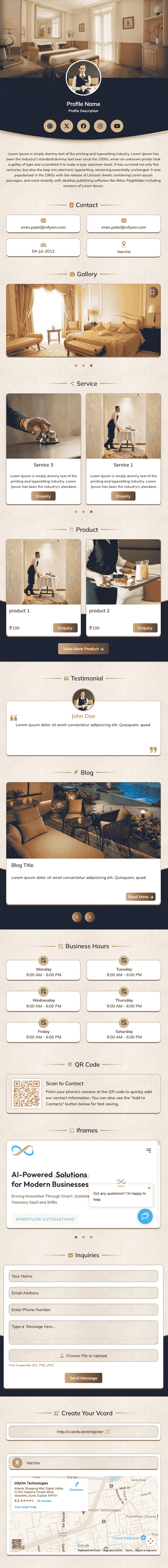 قالب کارت ویزیت دیجیتال