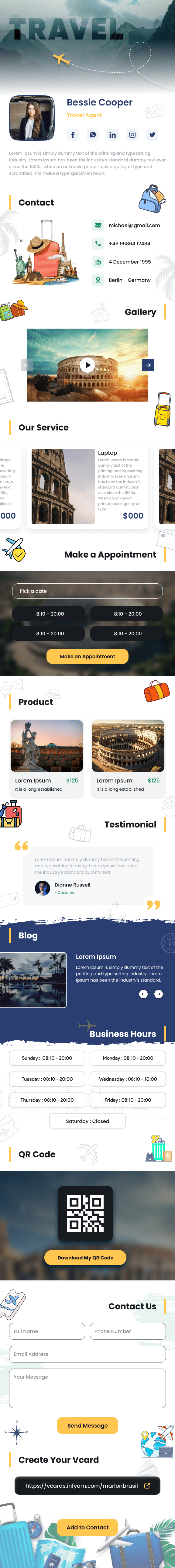 قالب کارت ویزیت دیجیتال